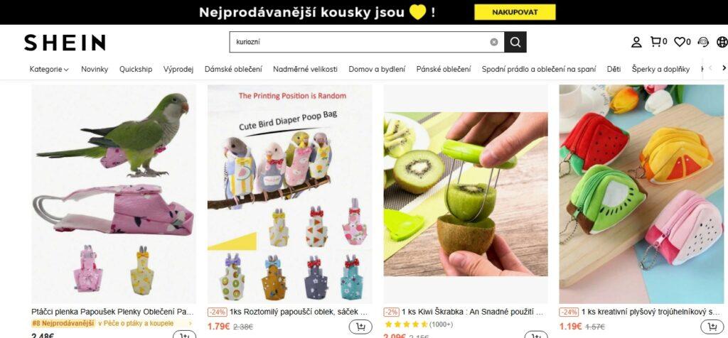 Na Sheinu lze nalézt zcela běžné oděvy i kuriózní kusy. Někdy je však třeba kontrolovat složení výrobků.