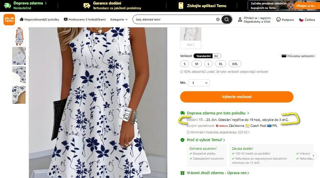 Jak vychází SHEIN vs. Temu a AliExpress z hlediska rychlosti? Pokud se nestanou nepředvídané okolnosti, jako nejrychlejší e-shop zákazníci označují SHEIN. Doprava na Temu se liší od produktu.